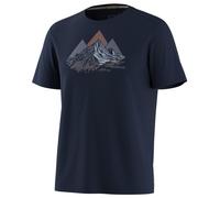 Maglietta funzionale da uomo Smartwool Triangle Mountain Active Short Sleeve Graphic Tee Taglia: L / Colore: blu scuro