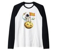 Maglietta Galaxy Moon Spaces Science Geeks I'm Now Here Maglia con Maniche Raglan