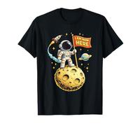 Maglietta Galaxy Moon Spaces Science Geeks I'm Now Here Maglietta