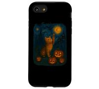 Maglietta Gatto Halloween Notte Stellata Van Gogh Custodia per iPhone SE (2020) / 7/8