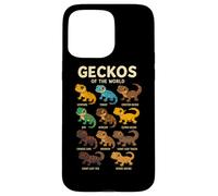 Maglietta Geckos of the World Rettili Lucertole Design Custodia per iPhone 15 Pro Max