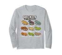 Maglietta Geckos of The World Rettili Lucertole Design Maglia a Manica