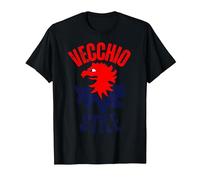 Maglietta Genoa Gallinaccio Vecchio Stile grifone rossoblu Maglietta, Uomo, Nero, S