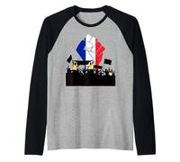 Maglietta Gialla con Supporto per la Rivoluzione Francese Maglia con Maniche Raglan