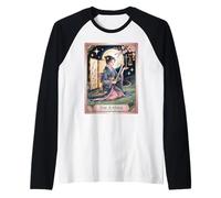 Maglietta giapponese Cherry Blossom V2 The Justice Tarot Card Maglia con Maniche Raglan