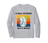 Maglietta Gin Tonic Divertente A Mali estremi Bevi e rimedi Maglia a Manica