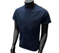 Maglietta girocollo da uomo a maniche corte tinta unita nera L-3XL Uomo | Classico per girocollo, tinta unita, vestibilità regolare, taglie dalla L alla 3XL, abbigliamento primaverile estivo