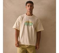 Maglietta girocollo oversize a maniche corte con spalle cadenti, con stampa grafica della scritta "HEAVEN Sent", essenziale per la primavera e l'estate L,M,S,XL,XXLLettereCotone