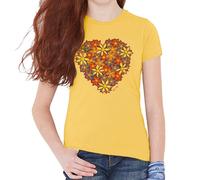 Maglietta girocollo per bambini - I Heart Flowers di DelSol per bambini - 1 pezzo (YL)