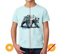 Maglietta girocollo per bambini - Scena dell'orso - Blu ghiaccio di DelSol per bambini - 1 pezzo