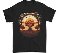 Maglietta Gothica Uomo Apocalyptic Time Bomb Climate Change 100% Cotone