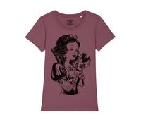Maglietta Gotica Biancaneve Tatuata Gothic Tattoed Snow White Dark T-Shirt Girl