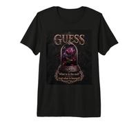 Maglietta Gotica con Rose misteriose Vintage Guess What's Beyond Maglietta Premium