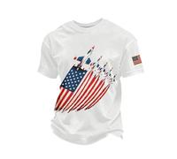 Maglietta grafica casual con stampa giubileo da uomo alla moda a maniche corte, materiale morbido per il comfort quotidiano, alla moda casual, bianco, M