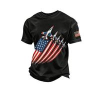 Maglietta grafica casual con stampa giubileo da uomo alla moda a maniche corte, materiale morbido per il comfort quotidiano, alla moda casual, Nero , XXL