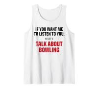 Maglietta Grafica con Scritta I Only Want To Talk About Bowling Canotta