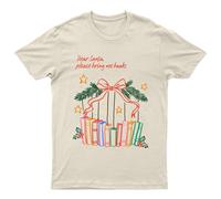 Maglietta grafica Dear Santa Please Bring Me Books Natale Holiday Men Women