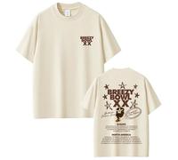 Maglietta Grafica del Rapper Chris Brown Breezy Bowl XX Tour 2025, Uomo E Donna, Hip Hop, Pop, Musica, Moda Estiva, Vintage, Taglia XS-3XL-Pink||3X_l