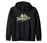 Maglietta Grafica Destinazione Sconosciuta Avventura Wanderlust Nature Felpa con Cappuccio