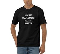 Maglietta grafica divertente da uomo Make Harambe Alive Again T-shirt da uomo grafica divertente maglietta divertente, Colore, M