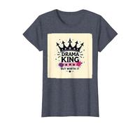 Maglietta Grafica Drama King But Worth It Crown Maglietta, Donna, Pervinca, S