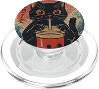 Maglietta Grafica Funny Cat Bubble Tea Gatto Anime PopSockets PopGrip per MagSafe