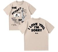 Maglietta grafica Gracie Abrams The Secret of Us, maglietta a maniche corte stampata in tinta unita, cachi, 3XL