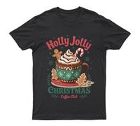 Maglietta grafica Holly Jolly Christmas Coffee Club Holiday da uomo donna