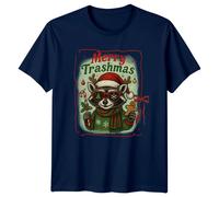 Maglietta grafica Merry Trashmas Holiday Raccoon da uomo donna