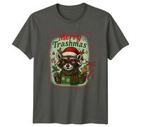 Maglietta grafica Merry Trashmas Holiday Raccoon da uomo donna