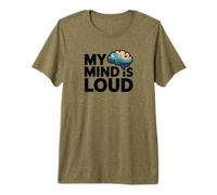 Maglietta Grafica My Mind Is Loud Overthinker Maglietta Premium