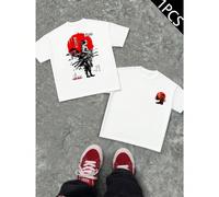 Maglietta grafica One Piece Zoro Samurai realizzata in materiale di alta qualità, vestibilità comoda, stile street hip-hop, stampa artistica, stampa su entrambi i lati. T-shirt da uomo stampata in pur