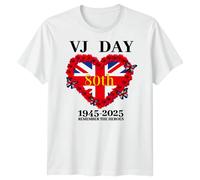 Maglietta grafica patriottica VJ Day 80th Anniversary 1945-2025 Remember...