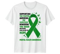 Maglietta grafica unisex Supporting The Fighter Mental Health Awareness Ribbon