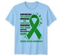 Maglietta grafica unisex Supporting The Fighter Mental Health Awareness Ribbon