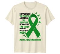 Maglietta grafica unisex Supporting The Fighter Mental Health Awareness Ribbon