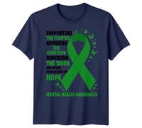 Maglietta grafica unisex Supporting The Fighter Mental Health Awareness Ribbon