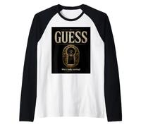 Maglietta Grafica Vintage Guess Who's Really Watching Maglia con Maniche Raglan