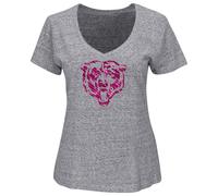 Maglietta Grigia Da Donna Chicago Bears Inside Huddle