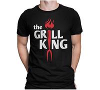 Maglietta Grigliata T-Shirt Barbecue Idea Regalo Maglia Uomo Divertente con Scritta The Grill King Il Re della Griglia