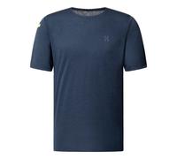 Haglöfs - T-shirt da escursionismo leggero e traspirante - L.I.M Ridge Tee M Tarn Blue per Uomo in Poliestere Riciclato - Taglia L - Blu navy
