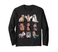 Maglietta Halloween Capybara - Spooky Capybaras Costume Group Maglia a Manica
