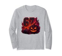 Maglietta Halloween Haunted by 67 Horror Maglia a Manica