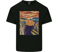 Maglietta Halloween Per Bambini Con Dipinto Di Zucca Urlante