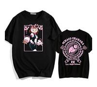 Maglietta Harajuku Japan Anime My Hero Academia Maglietta Ochaco Uraraka Kawaii Cartoon Tshirt Estiva Oversize A Maniche Corte (S,color 01)