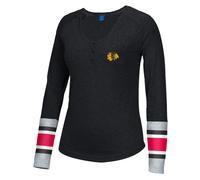 Maglietta Henley Striata Chicago Blackhawks