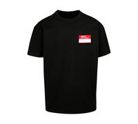 Maglietta ' Hey! My Name Is' Donna MT Upscale L rosso / nero / bianco