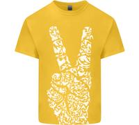 Maglietta Hippy Con Parole Di Pace Per Bambini E Bambine