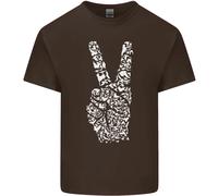 Maglietta Hippy Con Parole Di Pace Per Bambini E Bambine