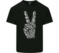 Maglietta Hippy Con Parole Di Pace Per Bambini E Bambine